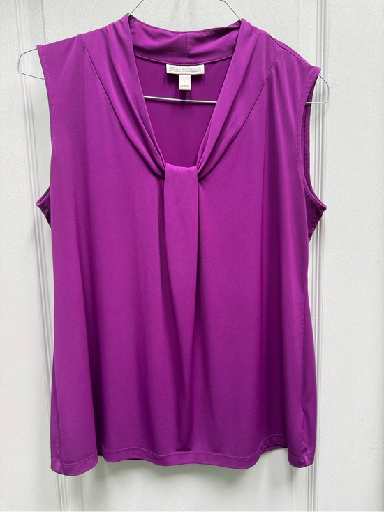 Dana Buchman Tops - Dana Buchman Magenta Sleeveless Twist-Neck Blouse